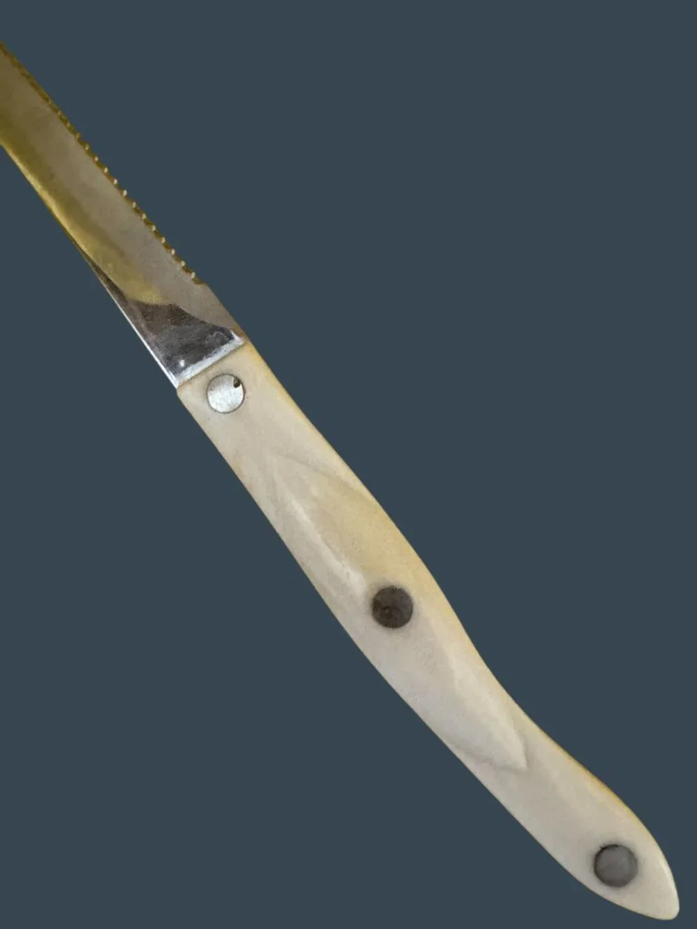 Cutco Knife 1721 JD Serrated White Handle Stainless Steel